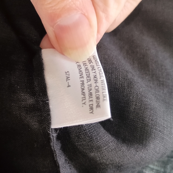 Eileen Fisher Black Sleeveless Irish Linen Dress - Picture 8 of 9